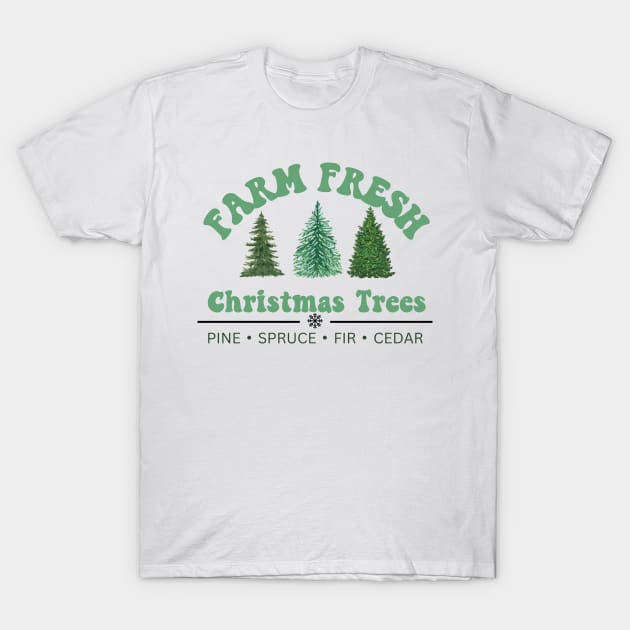 Farm Fresh Christmas tree design T-Shirt by jennydesigns